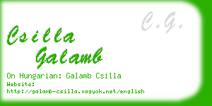 csilla galamb business card